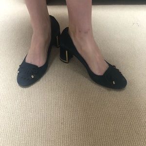 Karl Lagerfeld suede heels